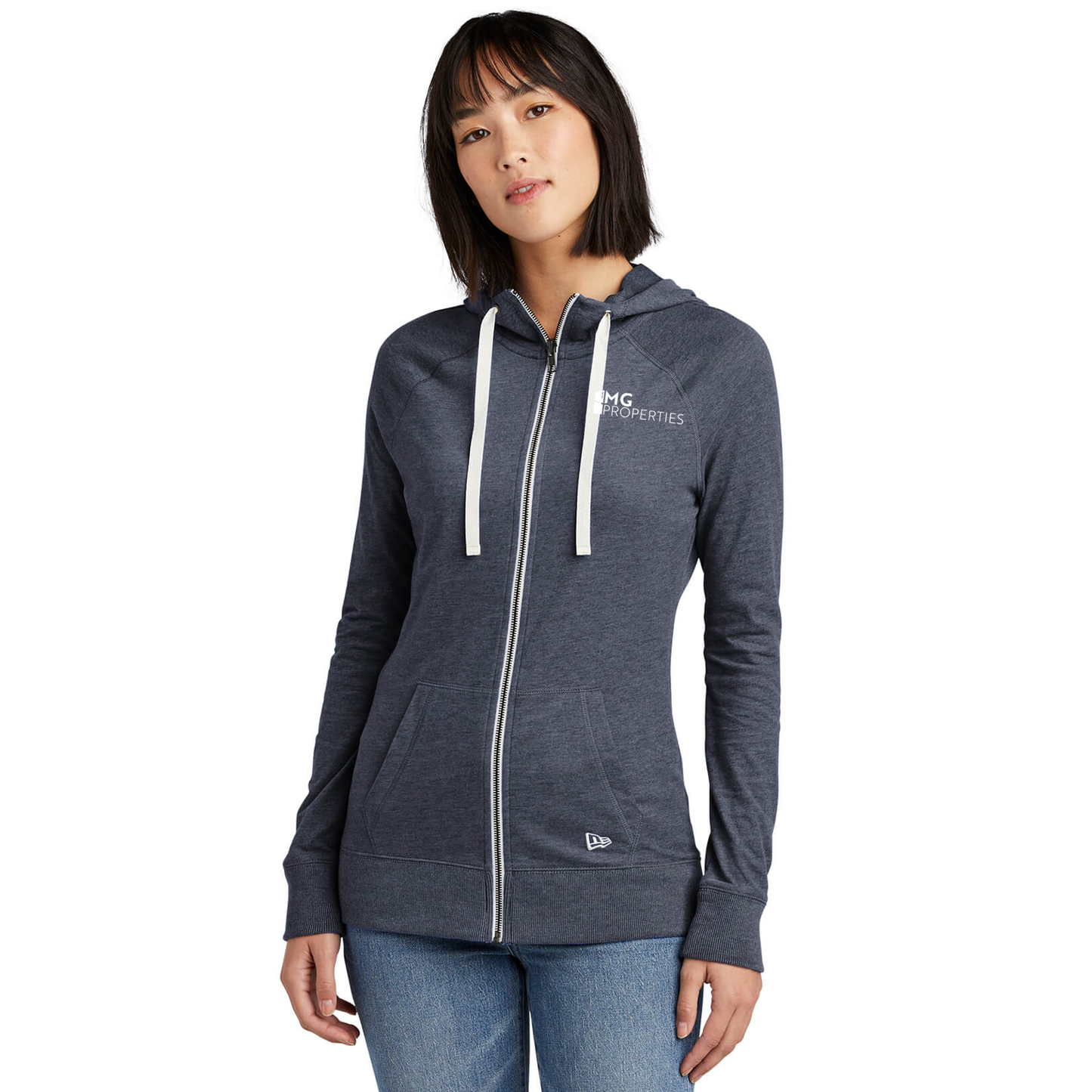 New Era Women's Sueded Cotton Blend Full-Zip Hoodie