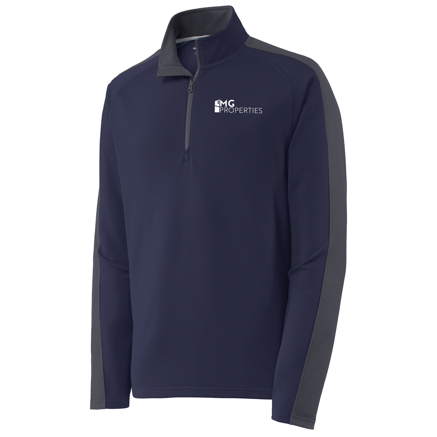 Sport-Tek Sport-Wick Textured Colorblock 1/4-Zip Pullover