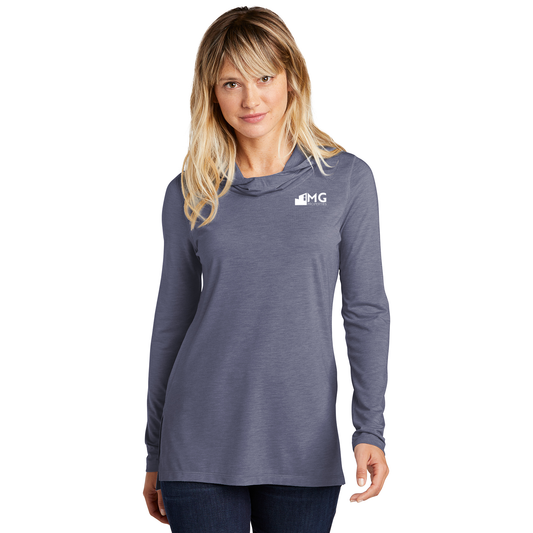 Sport-Tek Women's PosiCharge Tri-Blend Wicking Long Sleeve Hoodie