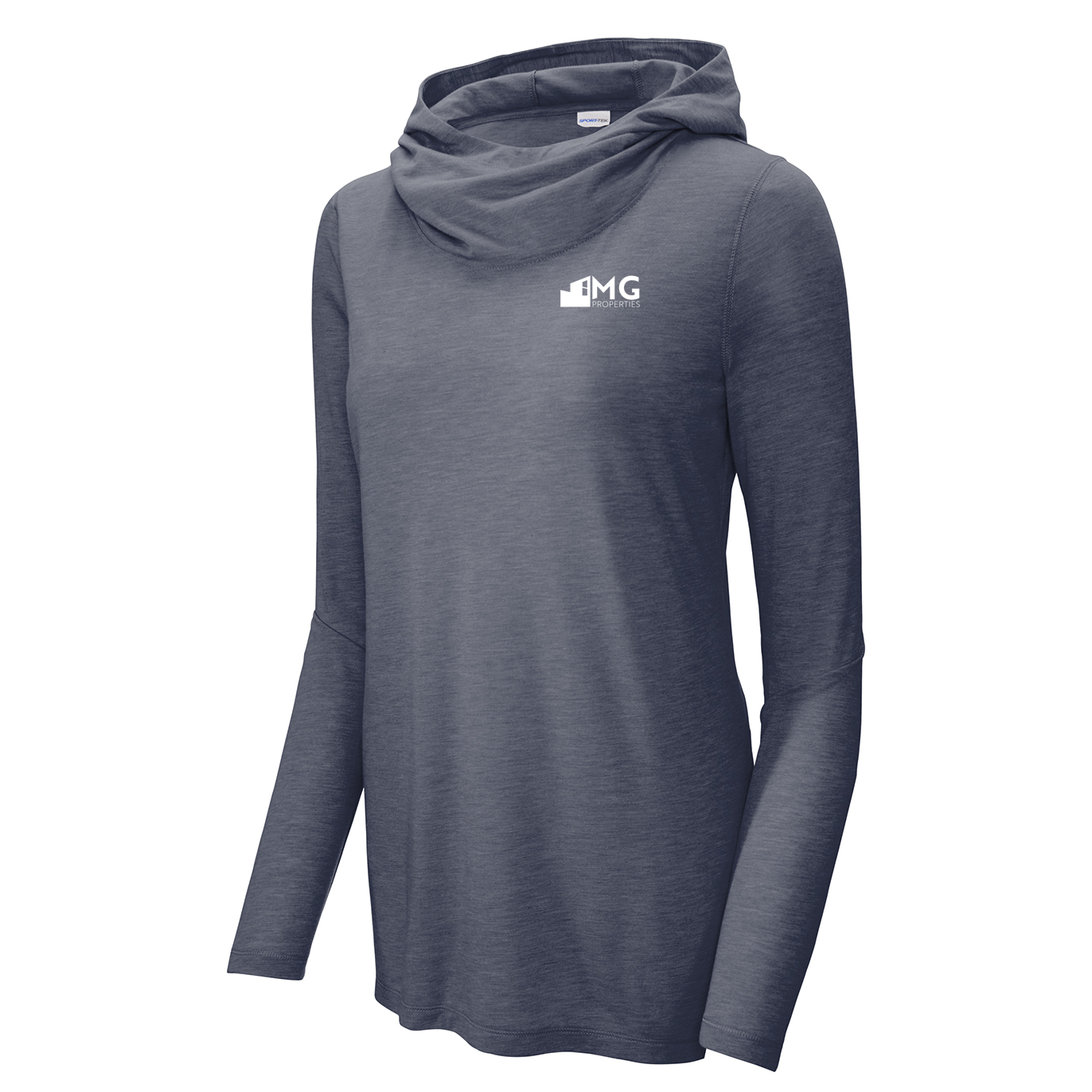 Sport-Tek Women's PosiCharge Tri-Blend Wicking Long Sleeve Hoodie