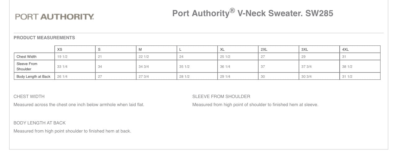 Port Authority V-Neck Sweater