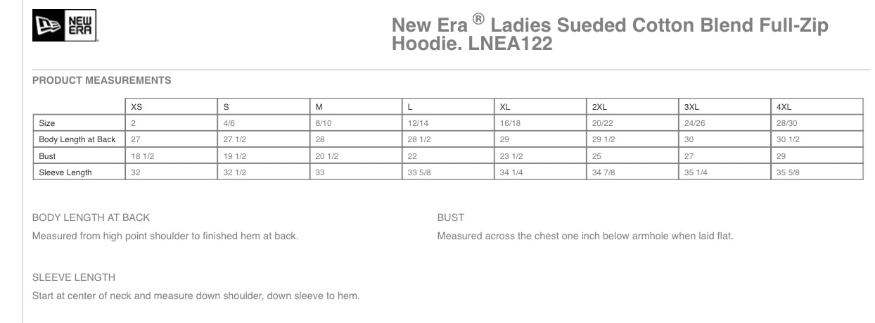 New Era Women's Sueded Cotton Blend Full-Zip Hoodie