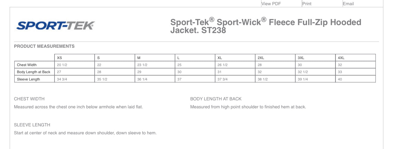 Sport-Tek Sport-Wick Fleece Full-Zip Hooded Jacket